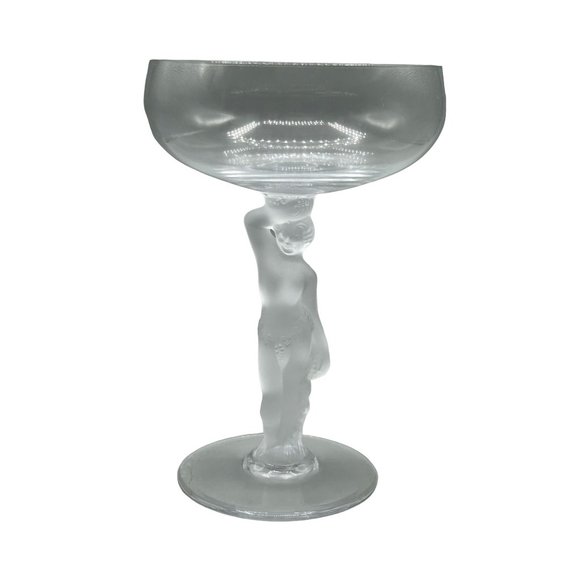 Vintage Bacchus Frosted Champagne Sherbet Glass By France 1 Pc Replacement Glass - Picture 1 of 11